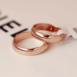 Le.Baiser High quality Simple Round Men Rings female Rose Gold color wedding rings for women Lover's fashion Jewelry Gift