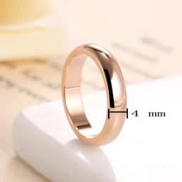 Le.Baiser High quality Simple Round Men Rings female Rose Gold color wedding rings for women Lover's fashion Jewelry Gift