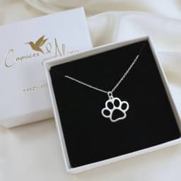 Paw Print Necklace Dainty PawPrint Pendant Gift for Dog Mom Cat Lover Vet Dogsitter Puppy Pet Loss Memorial Jewelry