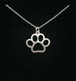 Paw Print Necklace Dainty PawPrint Pendant Gift for Dog Mom Cat Lover Vet Dogsitter Puppy Pet Loss Memorial Jewelry