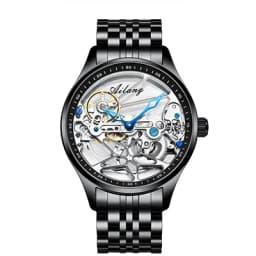 AILANG Skeleton Mechanical Mens Watches Top Brand Luxury Steampunk Transparent Hollow Automatic Watch Relogio Masculino 8625