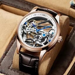 AILANG Skeleton Mechanical Mens Watches Top Brand Luxury Steampunk Transparent Hollow Automatic Watch Relogio Masculino 8625