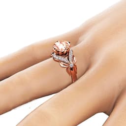Vintage Diamond 18K Rose Gold Ring Gemstone Wedding Ring for Women pure topaz bague anel Jewelry anillos de Bizuteria Gemstone