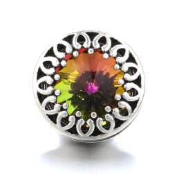 Forty Style High Quality Fashion Color Crystal Snap Button 5Pcs Snap Button Jewelry Women's 18mm Snap Bracelet Accessories Gift