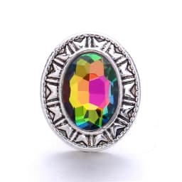 Forty Style High Quality Fashion Color Crystal Snap Button 5Pcs Snap Button Jewelry Women's 18mm Snap Bracelet Accessories Gift