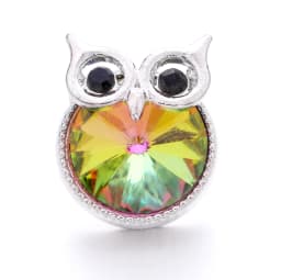 Forty Style High Quality Fashion Color Crystal Snap Button 5Pcs Snap Button Jewelry Women's 18mm Snap Bracelet Accessories Gift