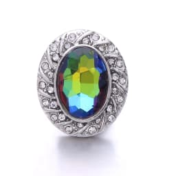 Forty Style High Quality Fashion Color Crystal Snap Button 5Pcs Snap Button Jewelry Women's 18mm Snap Bracelet Accessories Gift