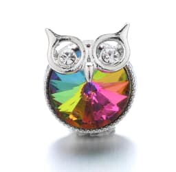 Forty Style High Quality Fashion Color Crystal Snap Button 5Pcs Snap Button Jewelry Women's 18mm Snap Bracelet Accessories Gift