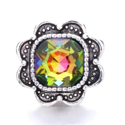 Forty Style High Quality Fashion Color Crystal Snap Button 5Pcs Snap Button Jewelry Women's 18mm Snap Bracelet Accessories Gift