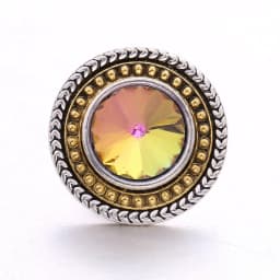 Forty Style High Quality Fashion Color Crystal Snap Button 5Pcs Snap Button Jewelry Women's 18mm Snap Bracelet Accessories Gift