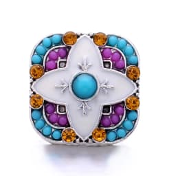 Forty Style High Quality Fashion Color Crystal Snap Button 5Pcs Snap Button Jewelry Women's 18mm Snap Bracelet Accessories Gift