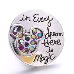 Forty Style High Quality Fashion Color Crystal Snap Button 5Pcs Snap Button Jewelry Women's 18mm Snap Bracelet Accessories Gift