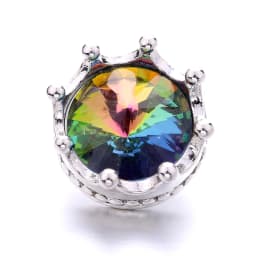 Forty Style High Quality Fashion Color Crystal Snap Button 5Pcs Snap Button Jewelry Women's 18mm Snap Bracelet Accessories Gift