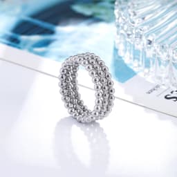 Cute Three In One Bead Chain Shape Ring Stainless Steel High Quality Jewelry Gift Ring For Women And Girls Drop Shipping