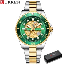CURREN Fashion Mens Stainless Steel Watches Luxury Men Sports Quartz Wrist Watch Male Business Casual Watch relogio masculino