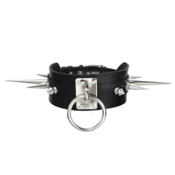 Goth Spike Choker Collar Black Pu Leather Gothic Accessories Woman Punk Chocker Emo Cosplay Jewelry