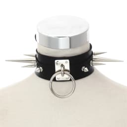 Goth Spike Choker Collar Black Pu Leather Gothic Accessories Woman Punk Chocker Emo Cosplay Jewelry