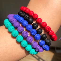 Natural Volcanic Lava Stone Beads Round Loose Spacer Beads for Jewelry Making Beadwork DIY Bracelets Accessories 15'' 4 6 8 10mm