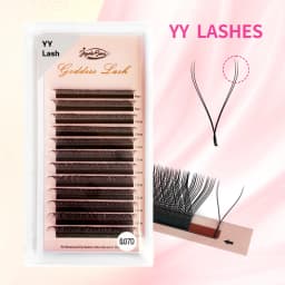Goddess YY Shape Lashes 0.05/0.07mm C /D /M /L /CC Hand Woven Premium Soft Light Natural Eyelashes Extension Make up Eyelashes