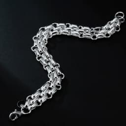 Lnterlocking Circle Silver Color Plated Bracelet Chain For Women Fashion Charm Wedding Engagement Party Jewelry