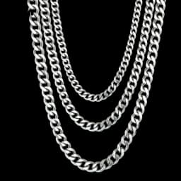 BTEN Curb Cuban Mens Necklace Chain Gold Black Silver Color Stainless Steel Necklaces for Men Fashion Jewelry 3/5/7/9/11mm