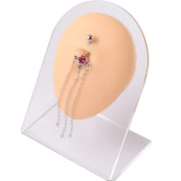 1 Piece Stainless Steel Dangle Navel Belly Button Ring Tassel Pendant CZ Crystal Stone Navel Piercing Woman Dance Jewelry