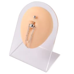 1 Piece Stainless Steel Dangle Navel Belly Button Ring Tassel Pendant CZ Crystal Stone Navel Piercing Woman Dance Jewelry