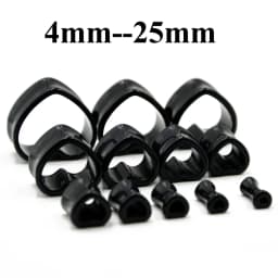 1Pair Heart Acrylic Ear Tunnel Plug Ear Gauge Expander Colorful Flesh Stretcher Unisex Body Piercing Jewelry White&Black 4-25mm