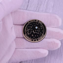 Carl Sagan Pale Blue Dot Badge A Mote of Dust Suspended In A Sunbeam Brooch Earth Space Science Art Enamel Lapel Pin