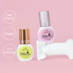 GLAMLASH 5ml 1 Second Fast Drying Strong Fake Eyelash Extension Glue for Professional Low Smell False Eye Lash Glue