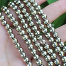 Shining!Natural Hematite Pyrite Round 2-12mm Round Loose beads,For DIY Jewelry Making !We provide mixed wholesale for all items!