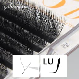 GAHAMACA W Lashes L LU 3D Premade Volume Fans Eyelash Extension Supplies Natural Faux Mink Individual Eyelashes
