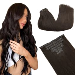 Sunmofavo PU Clip Hair Extensions Human Hair Invisible Balayage Ombre Blonde Color Skin Weft Remy Hair Extensions 150G With Clip
