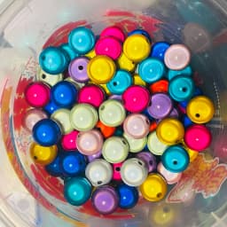 Wholesale Reflective Beads 3D Illusion Miracle Beads 4-30mm Embroidery Acrylic Beads for Jewelry necklace bracelet Making
