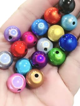Wholesale Reflective Beads 3D Illusion Miracle Beads 4-30mm Embroidery Acrylic Beads for Jewelry necklace bracelet Making