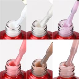 MSHARE Milky Rose Rubber Gel Camouflage for Nails Base Nail Gel Color Coat 10ml UV LED Gel
