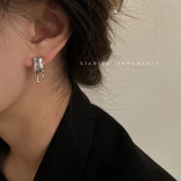 XIYANIKE Sexy Lava Square Zircon Stud Earrings For Women Girl Luxury New Fashion Vintage Ear Jewelry Party Gift pendientes mujer