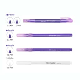 1Pcs Surgical Skin Marker Pen Ear Nose Piercing Facial Beauty Eyebrows Tatoo Eyelash Grafting Makeup Tool Waterproof Blue White