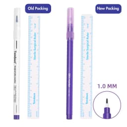 1Pcs Surgical Skin Marker Pen Ear Nose Piercing Facial Beauty Eyebrows Tatoo Eyelash Grafting Makeup Tool Waterproof Blue White
