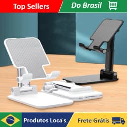 Suporte Para Celular e Tablet Dobrável Portátil Ajustável Apoio Mesa