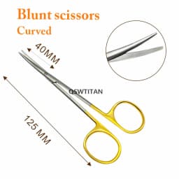 Ophthalmic stainless steel gold handle surgical scissors cosmetic plastic scissors double eyelid tools