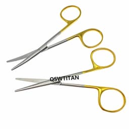 Ophthalmic stainless steel gold handle surgical scissors cosmetic plastic scissors double eyelid tools
