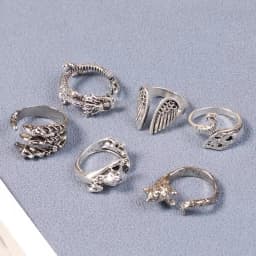 Vintage Chic Rabbit Animal Knuckle Rings for Women Charm Gothic Punk Frog Cat Octopus Opening Finger Rings Fashion Jewelry