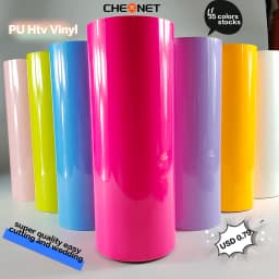 CHEONET HTV ---12"x40"/30.5cmx100cm ECO PU Heat Transfer Vinyl With Sticky Back T-shirt Iron On HTV Film Pattern Press DIY Craft