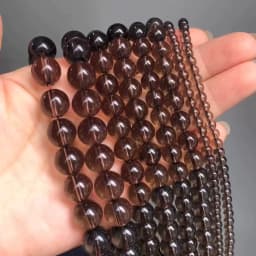 Natural Stone Beads Smoky Quartzs Crystal Loose Spacer Beads For Jewelry Making DIY Bracelet Necklace 15'' Strands 4/6/8/10/12mm