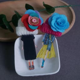 2Pcs/Lot Fashion Brooch For Woman Girl Cute Acrylic Brooch Pins Badge Clothing Accessories High Quality Gifts