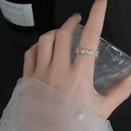 2025 New Exquisite Irregular Zircon Gold Color Open Rings Korean Fashion Jewelry For Women's Wedding Party Luxury Accessories