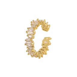 2025 New Exquisite Irregular Zircon Gold Color Open Rings Korean Fashion Jewelry For Women's Wedding Party Luxury Accessories