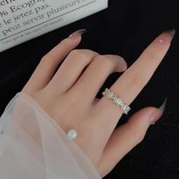 2025 New Exquisite Irregular Zircon Gold Color Open Rings Korean Fashion Jewelry For Women's Wedding Party Luxury Accessories