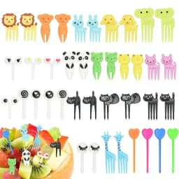 Animal Food Picks Mini Forks for Kids Cute Fruit Fork Bento Box Bento Accessories Food Decoration Fork Food Picks for Kids